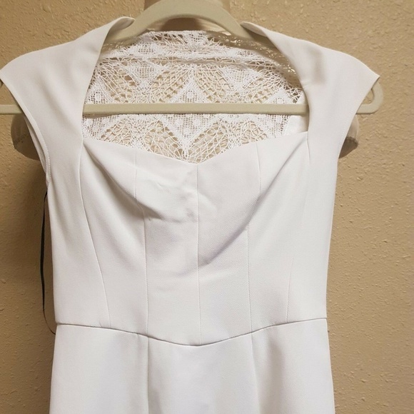 NWT Women Catherine Malandrino BLANC Nina Lace Back dress size 0$690 - Picture 4 of 10